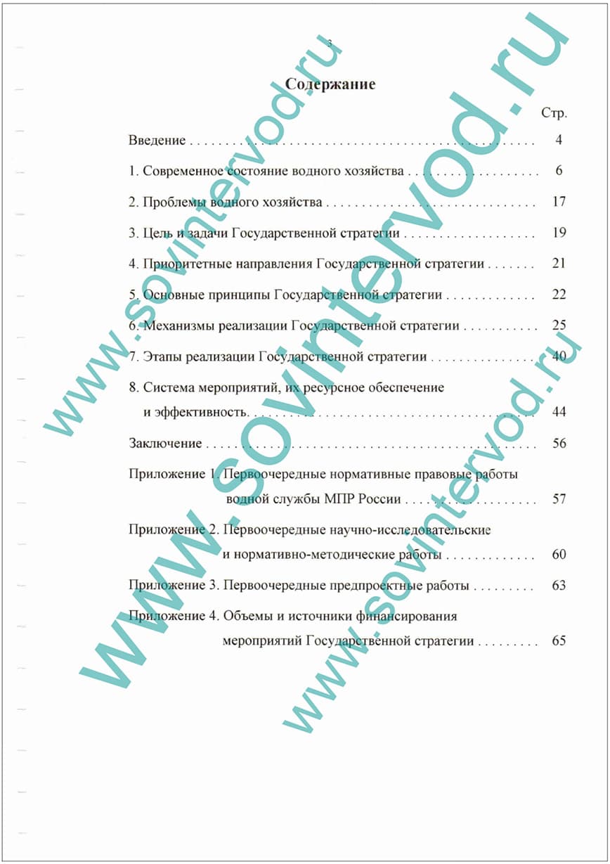 2-й этап СКИОВР РФ на период до 2010г. Государственная стратегия использования, восстановления и охраны водных объектов России